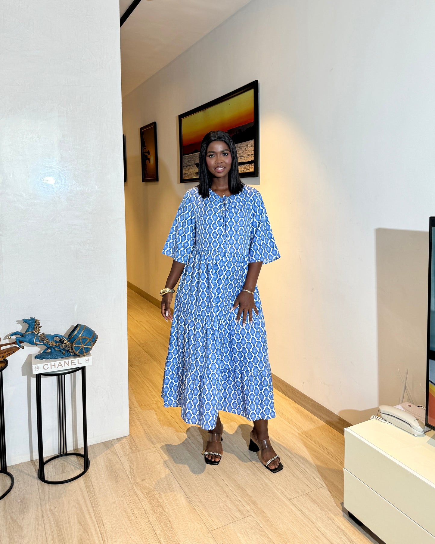 Tiered Smock Maternity Smock Maxi Dress