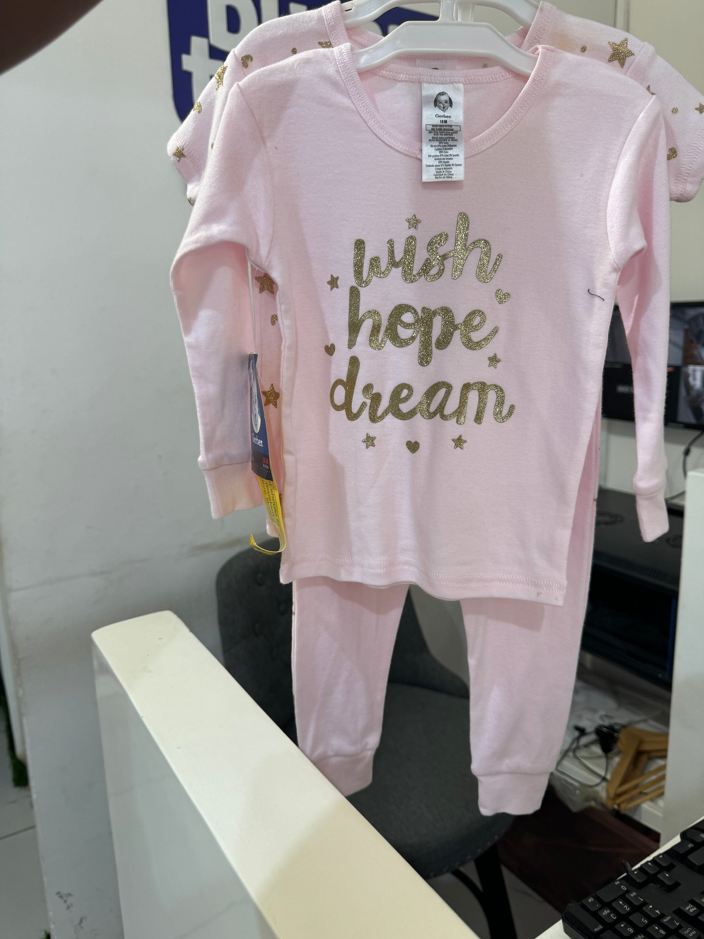 Gerber Wish Hope Dream 4 pc Pyjama Set