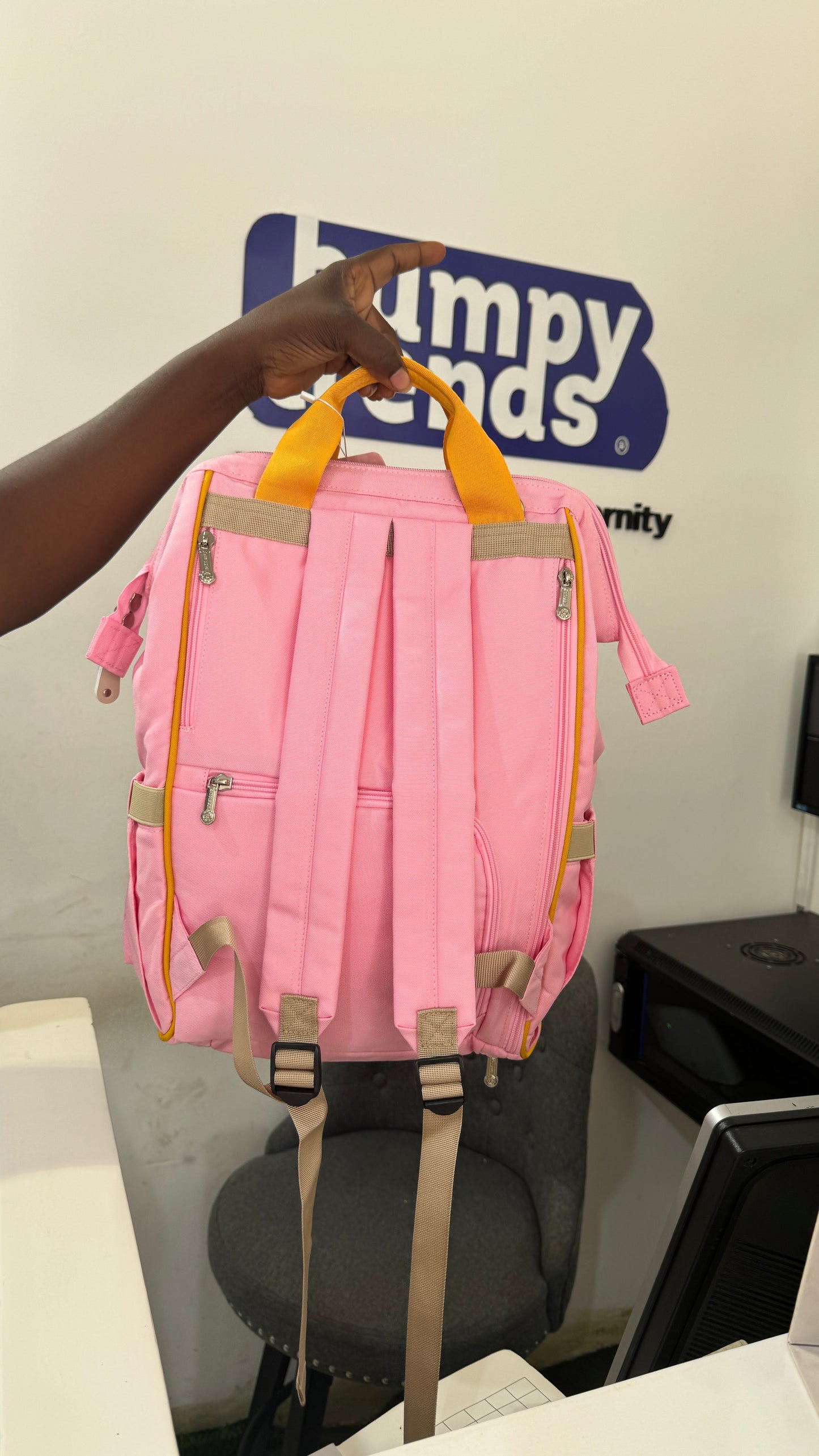 Lovtis Pink Diaper Backpack