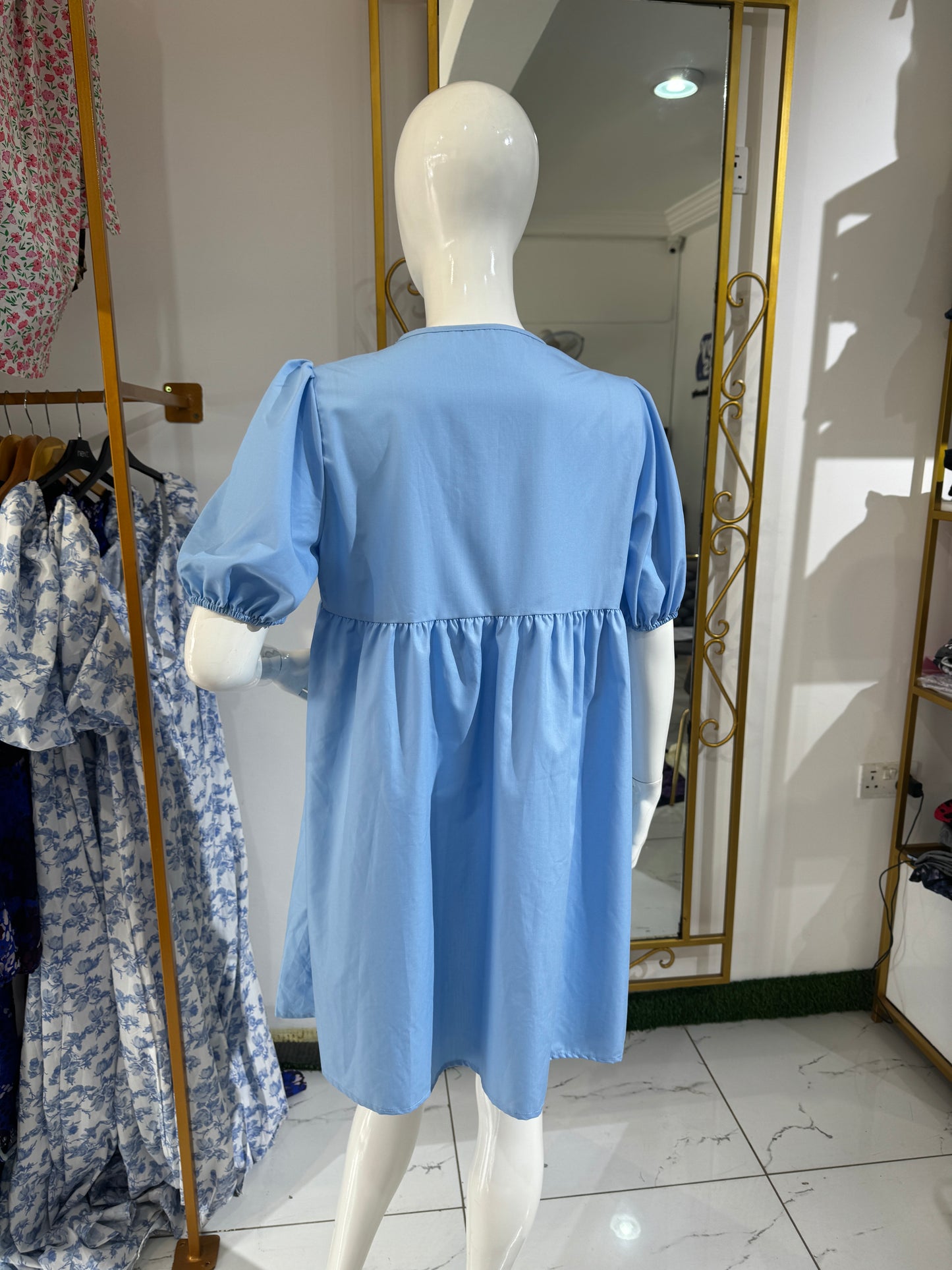 Front Tie Maternity Smock Dress