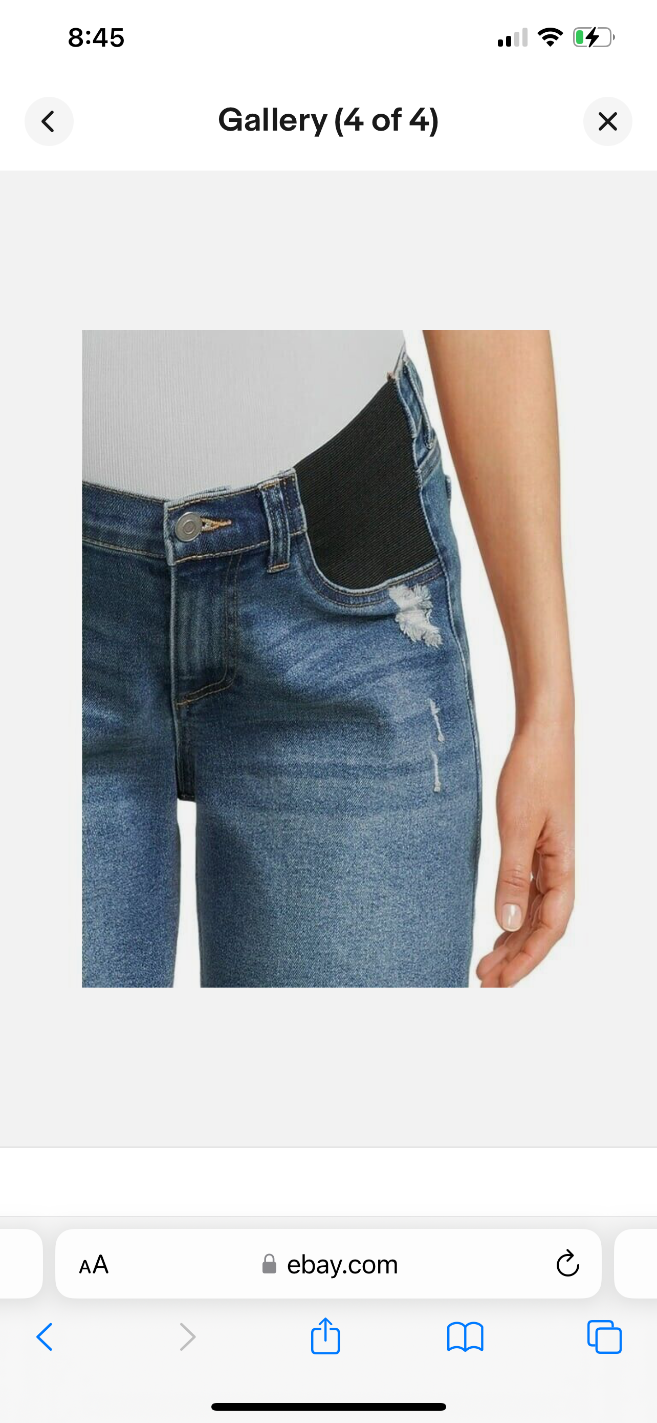 Stretch Side Panel Underbump Raw Hem Blue Shorts