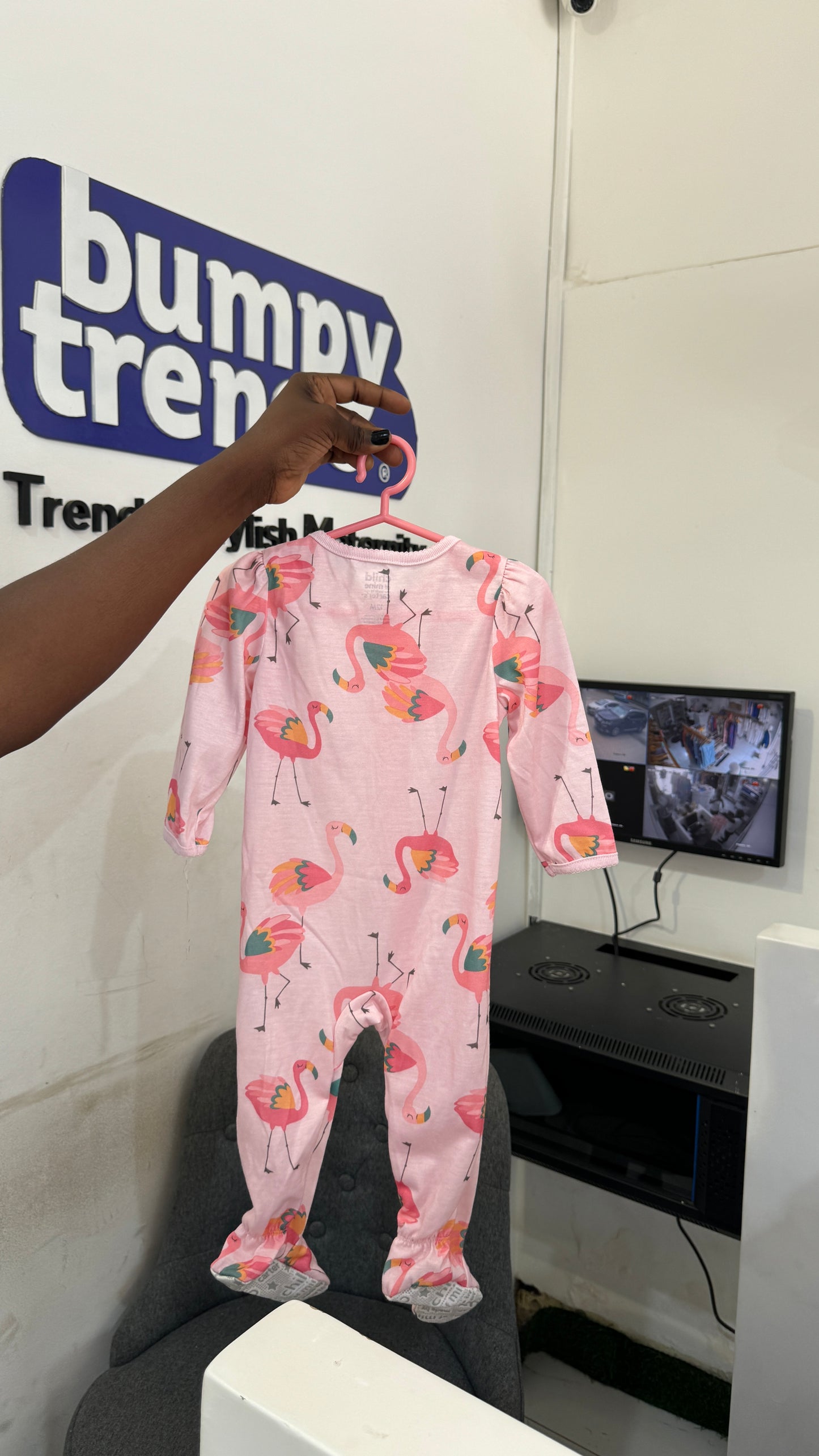 Carters Pink Flamingo Sleepsuit