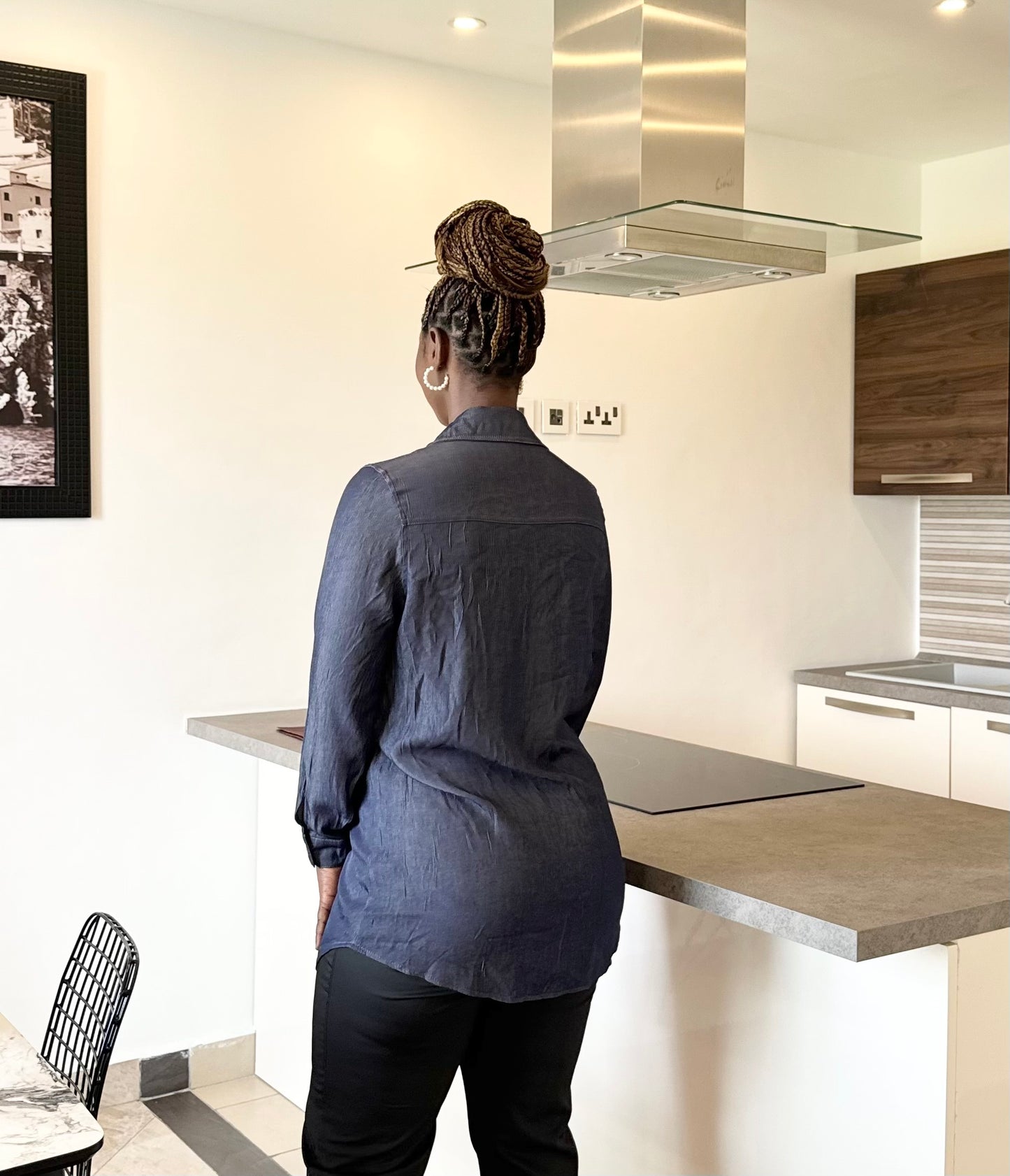 Long Sleeve Maternity/Nursing Denim Shirt