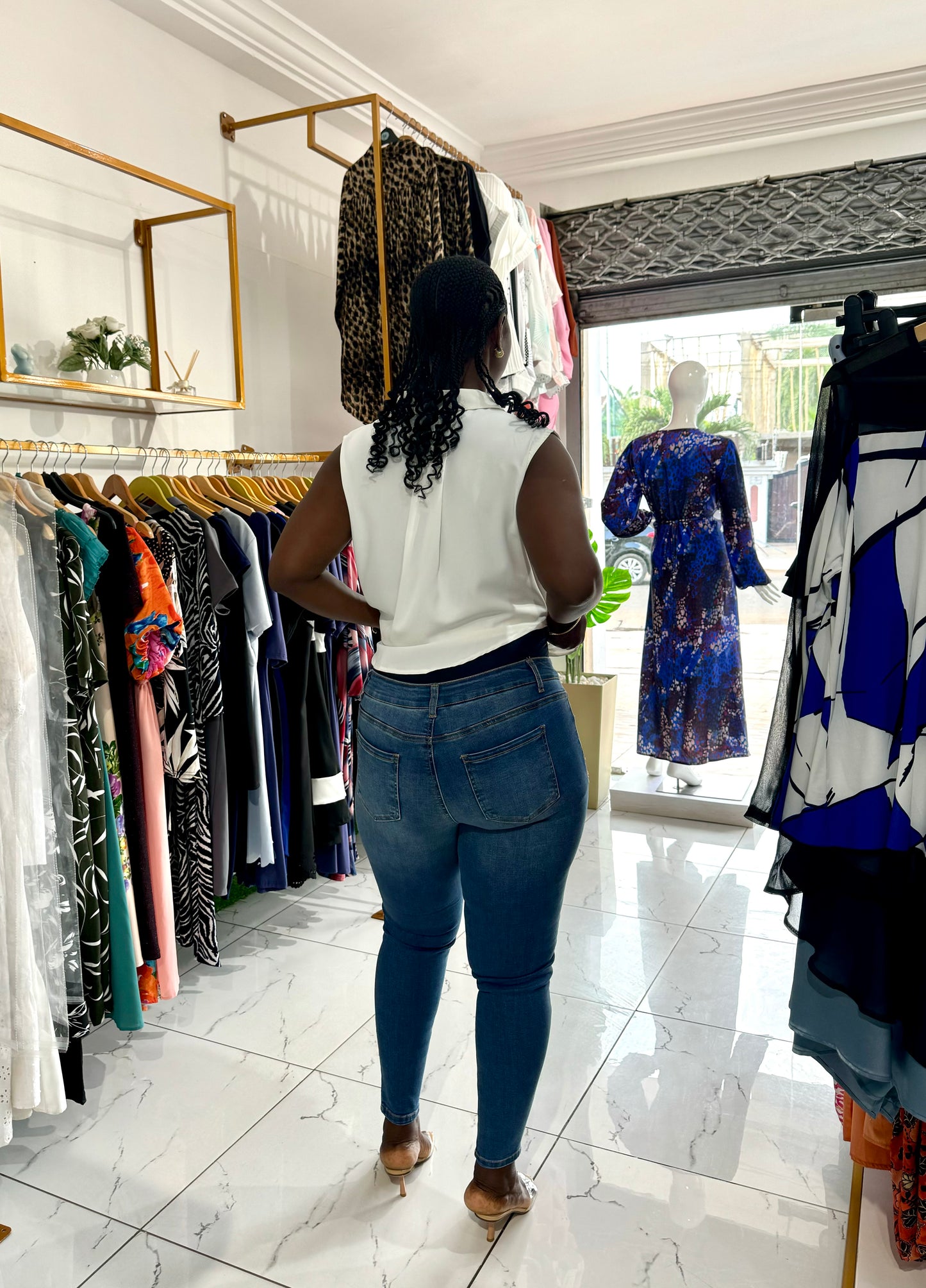 Maternity Overbump Medium Blue Wash Skinny Jeans