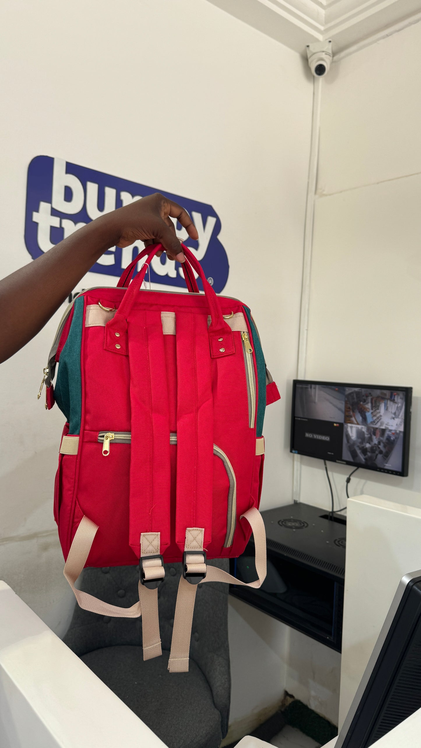 Dokoclub Green/ Navy Diaper Backpack