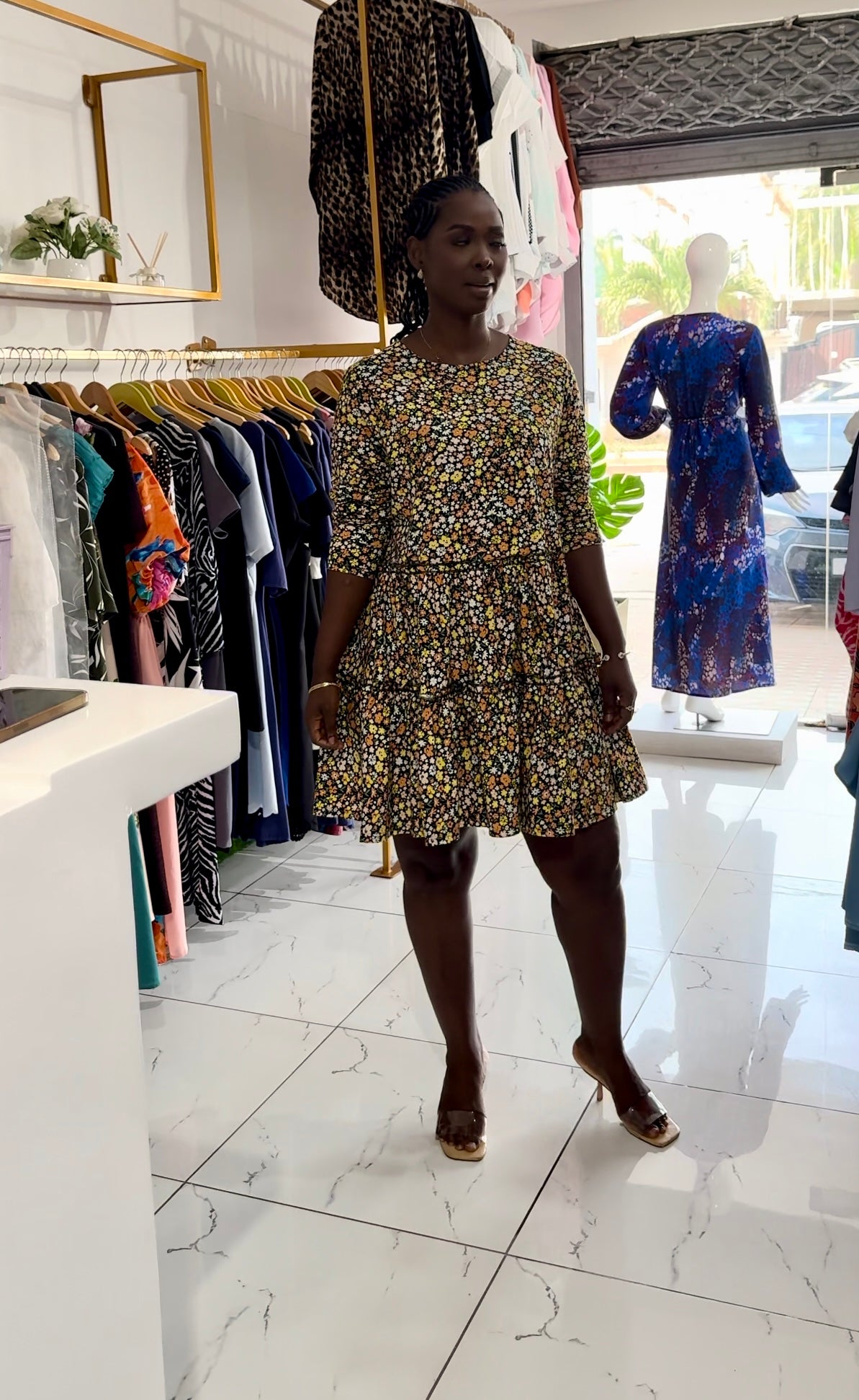 Maternity Tiered Plus Size Smock Dress