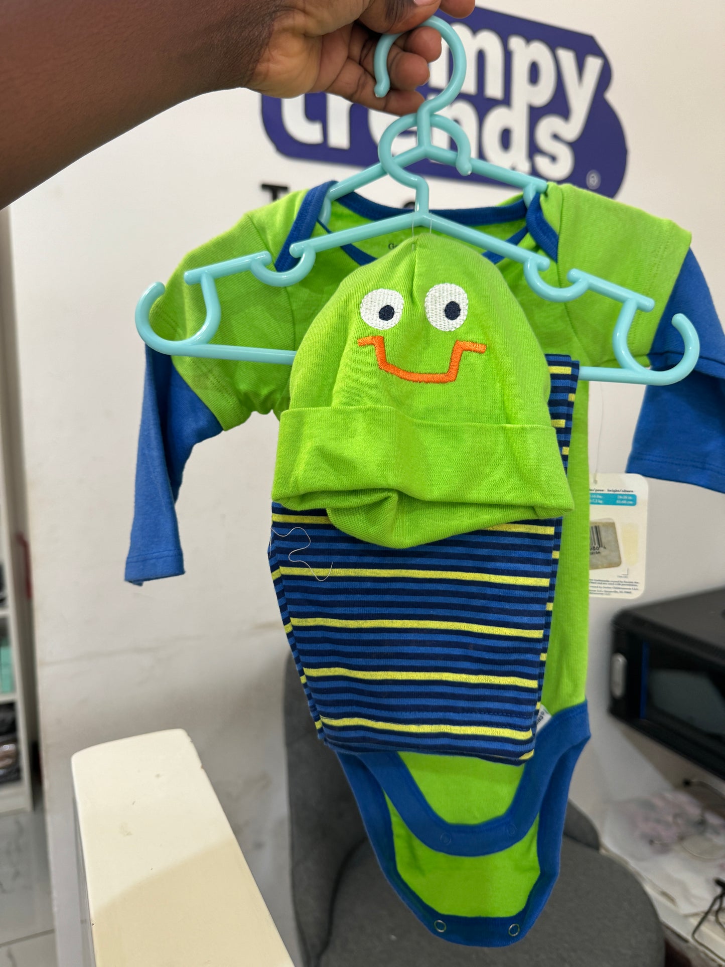 Gerber Robot Bodysuit Pants Cap 3 pack Set