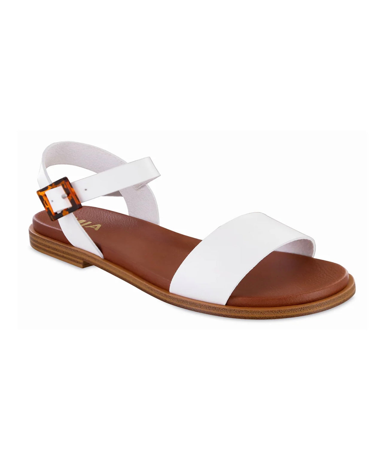 White Strap Adjustable Closures Sandals