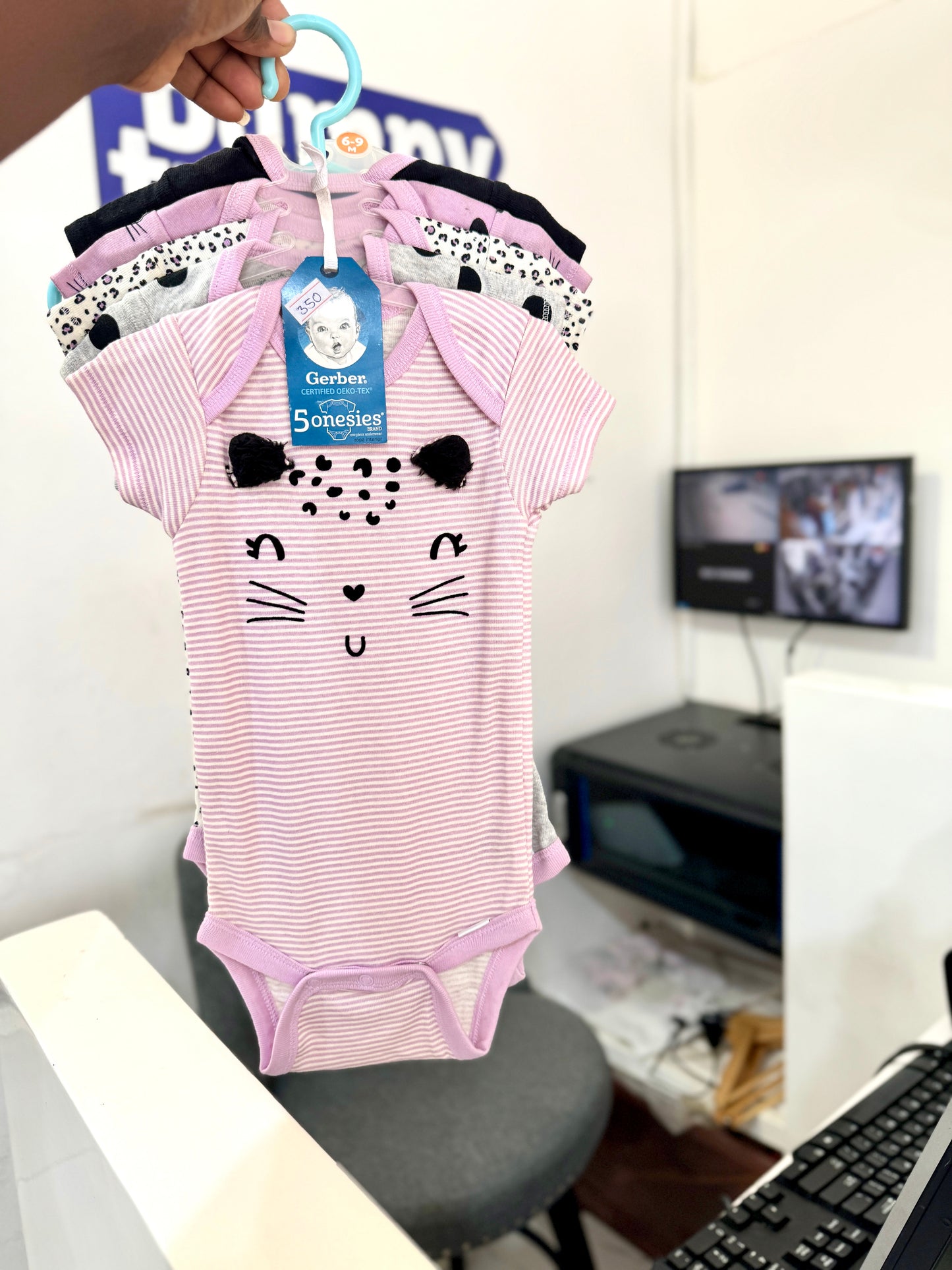 5-Pack “Meow” Variety Onesie Bodysuits
