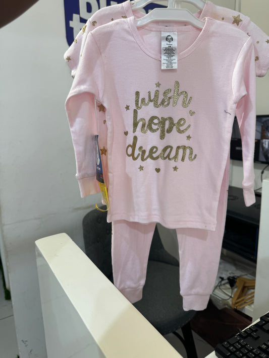 Gerber Wish Hope Dream 4 pc Pyjama Set