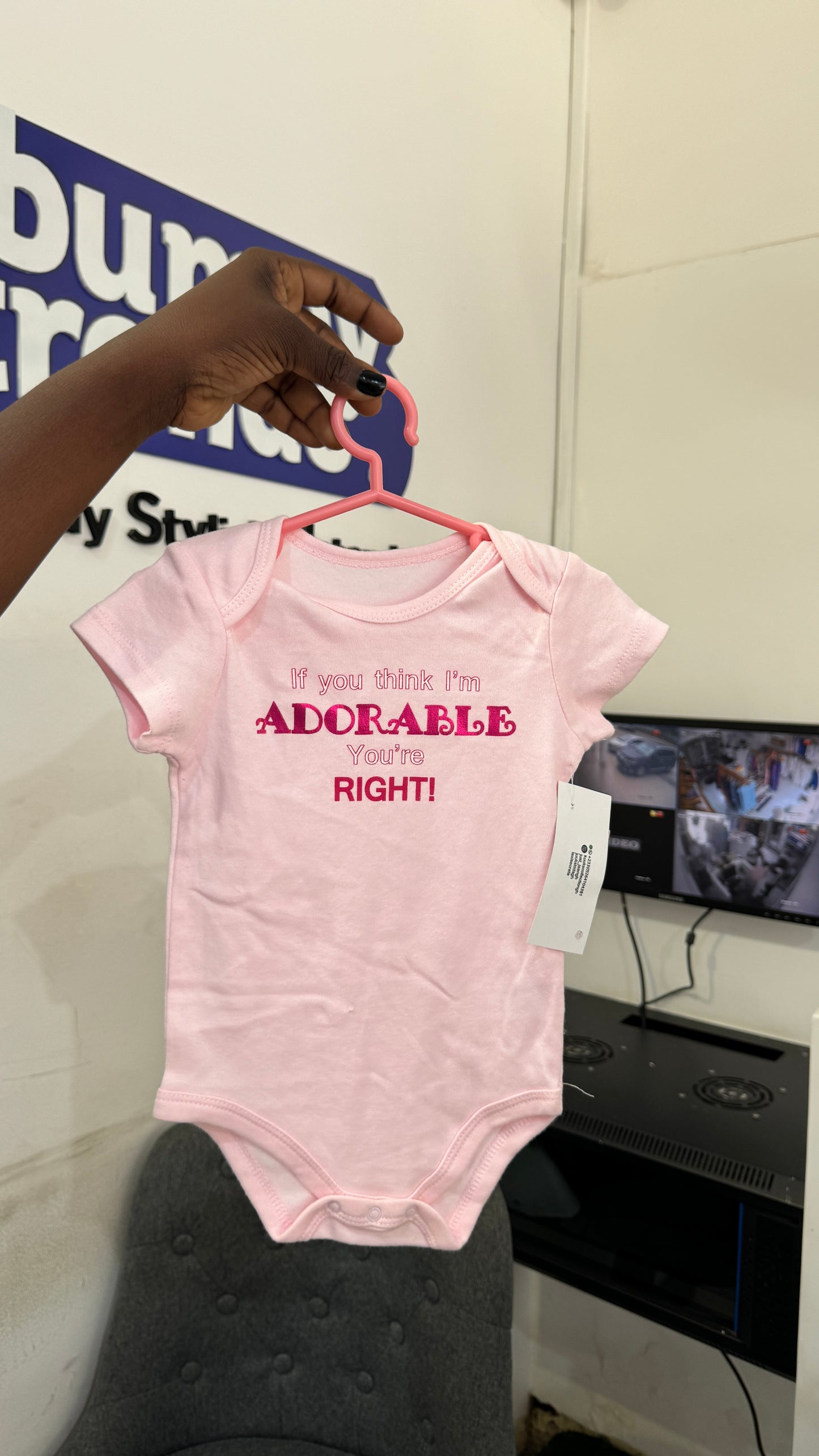 Kidgets Girls Inscription Bodysuit