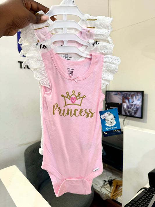 Gerber Princess 4-Pack Onesies