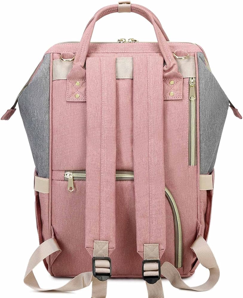 Dokoclub Peach and Grey Diaper Backpack