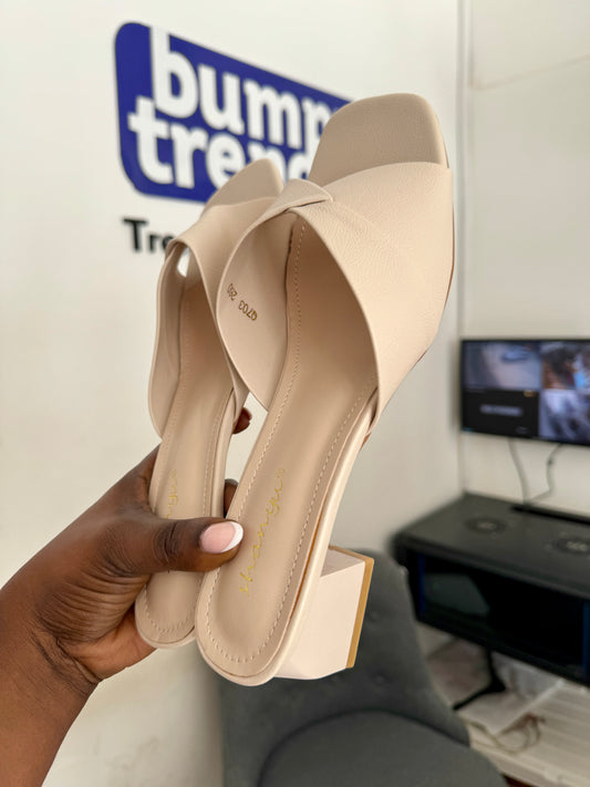 Open Toe Short Block Heel Sandals