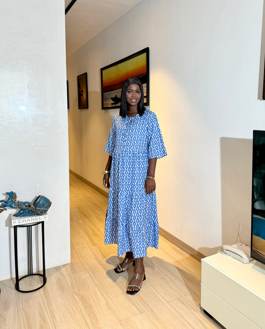 Tiered Smock Maternity Smock Maxi Dress