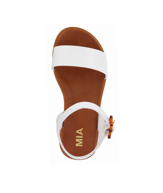 White Strap Adjustable Closures Sandals