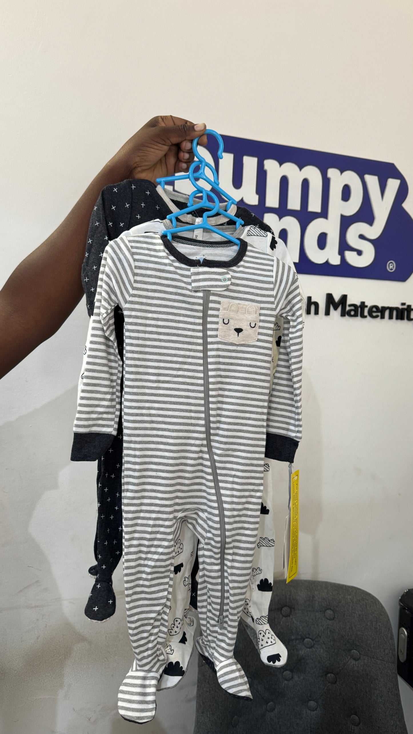 Cloud Print 3pc Sleepsuit Set