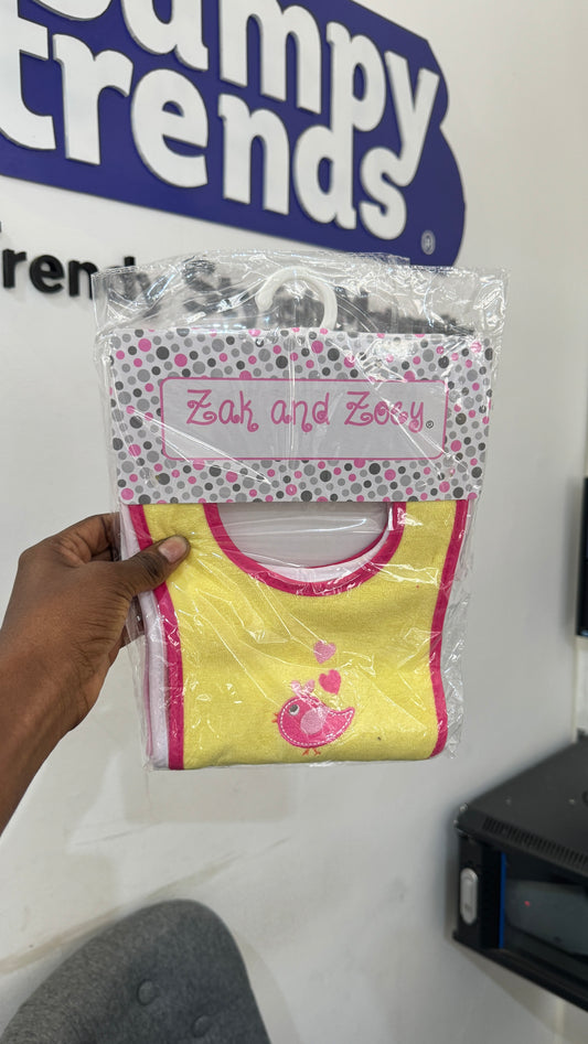 Zak and Zoey 5 pack Terry Bibs