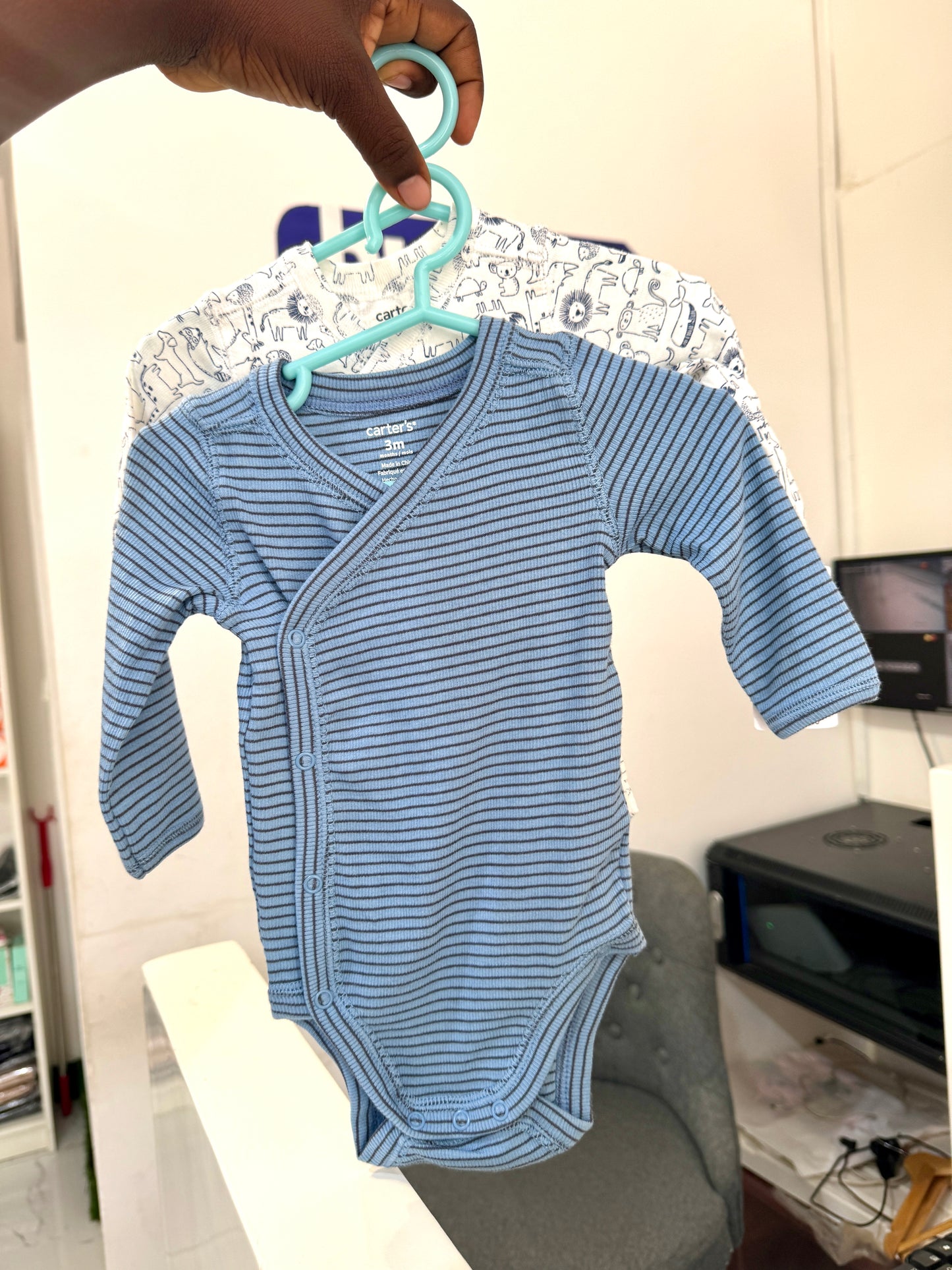 Carters 2 pack Clip Button Bodysuit