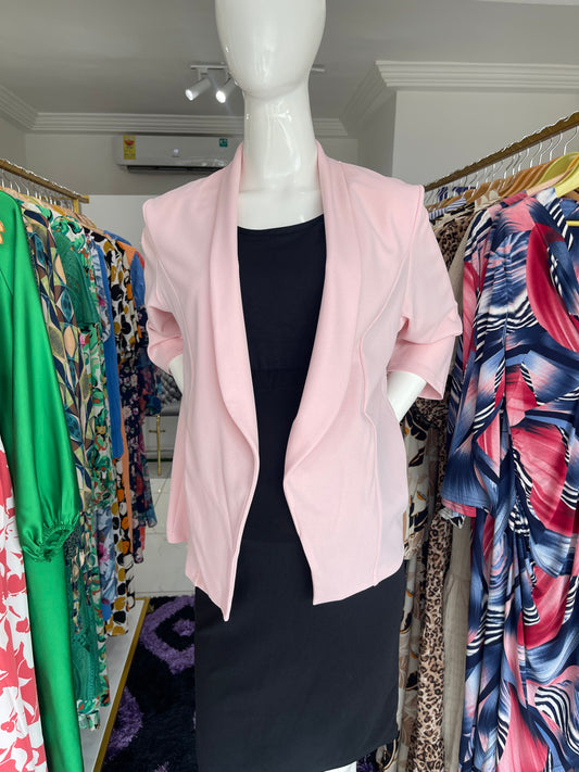 Pink Draped Maternity Blazer