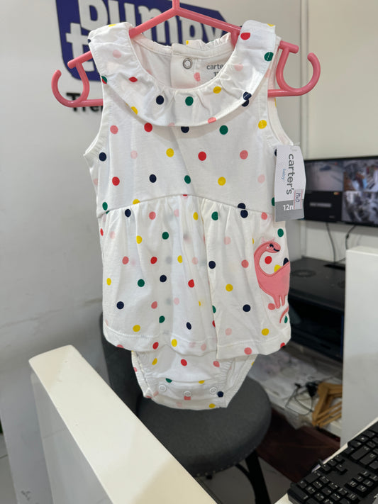 Carters Polka Dot Dinosaur Bodysuit