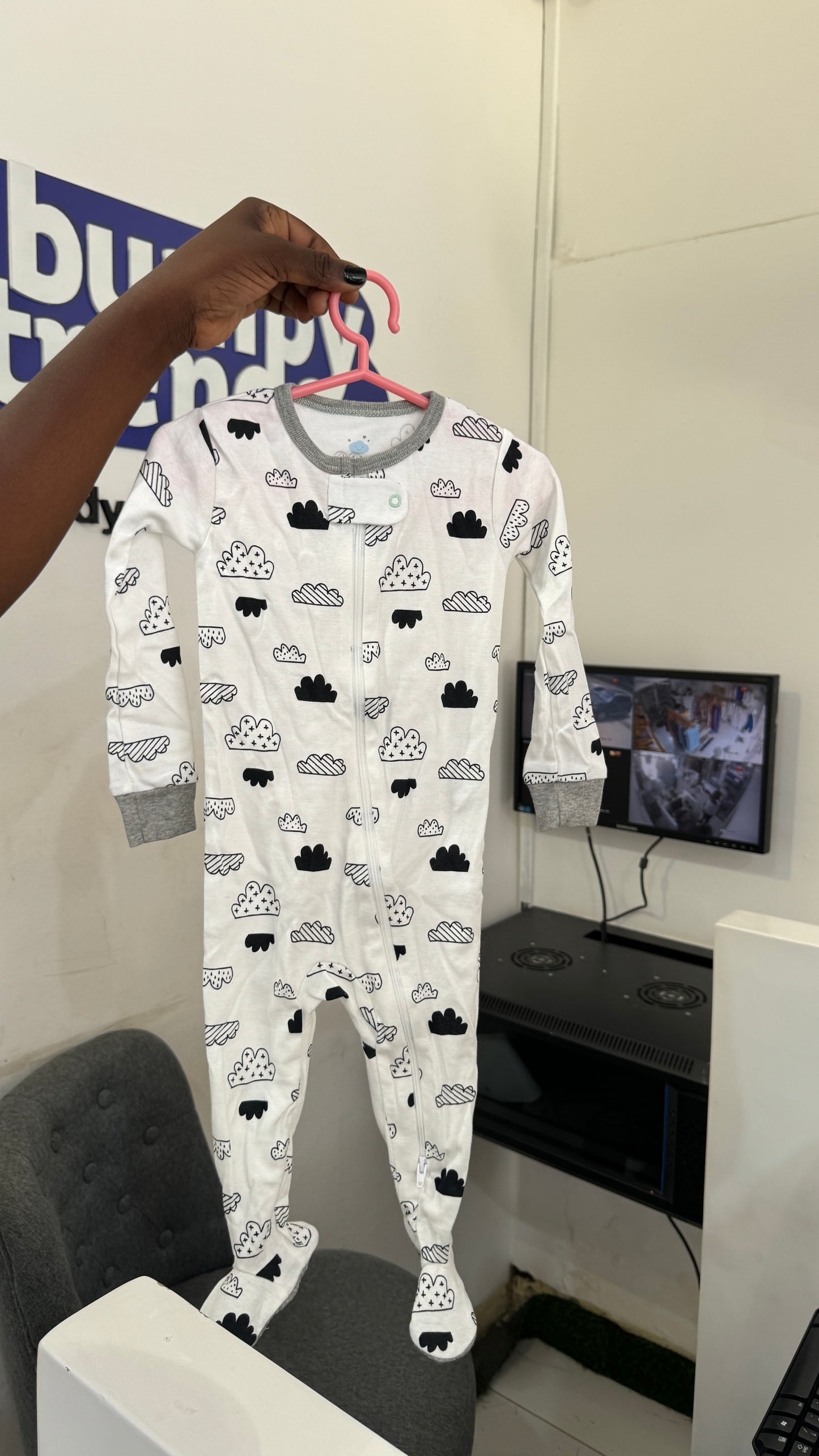 Cloud Print 3pc Sleepsuit Set