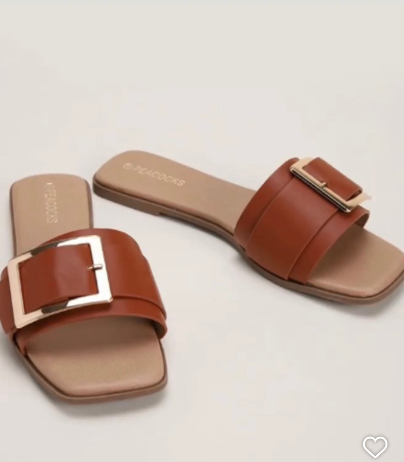 Buckle Strap Slide Sandals
