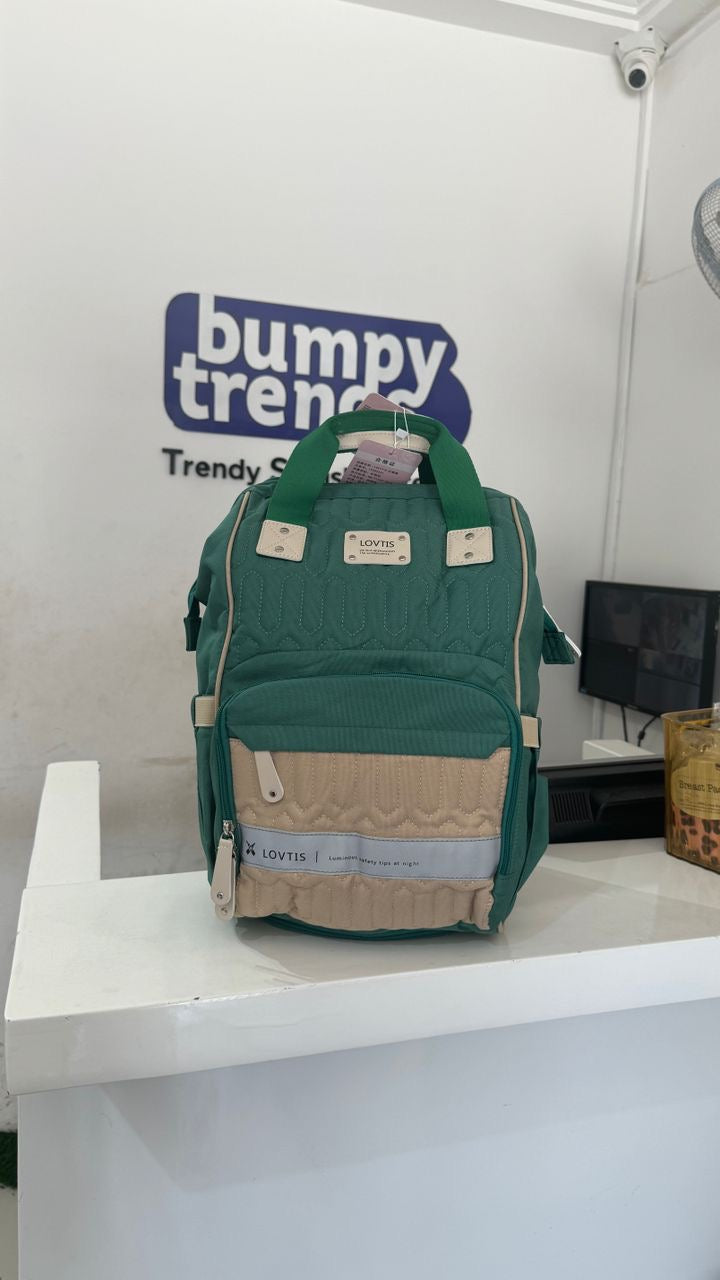 Lovtis Green Diaper Backpack