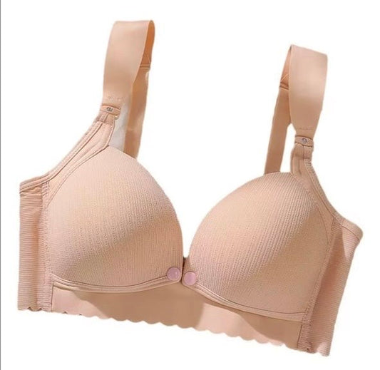 Peach Scallop Edge Nursing Bra with Free Extender