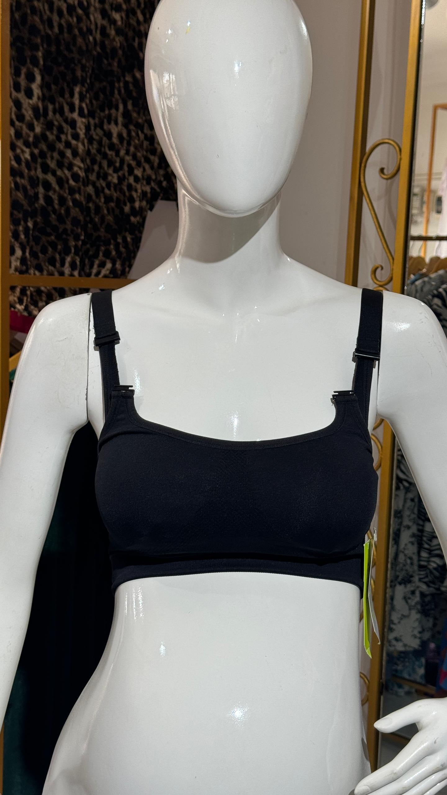 Maternity/Nursing Sports Bra in Black for Pregnant Women