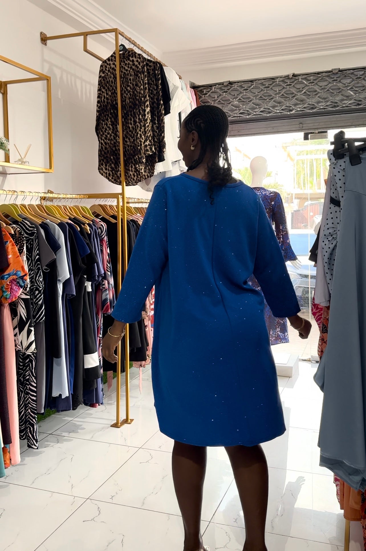 A-Line Plus Size Maternity Glitter Dress
