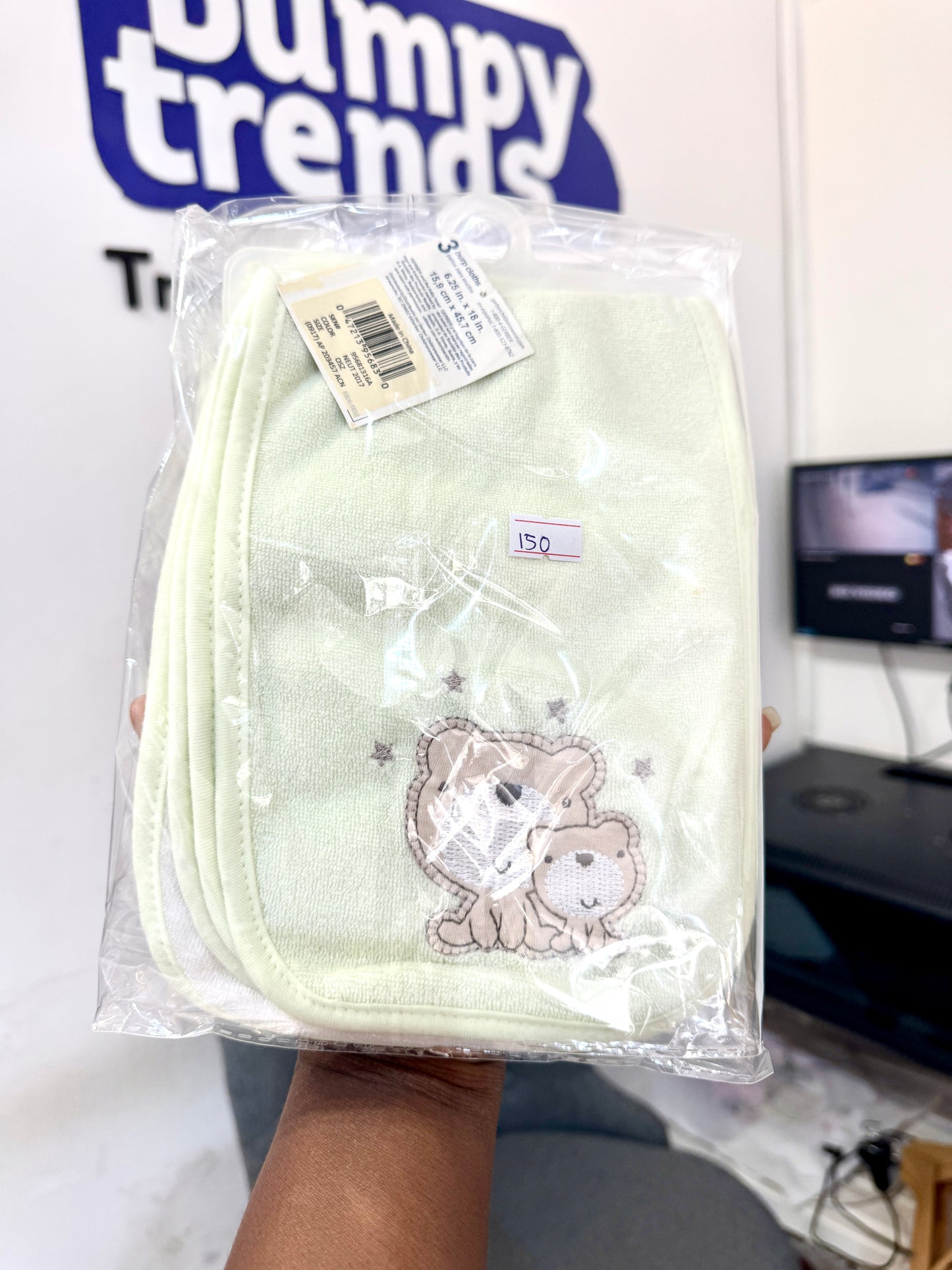 Green 3 pack Bib Set