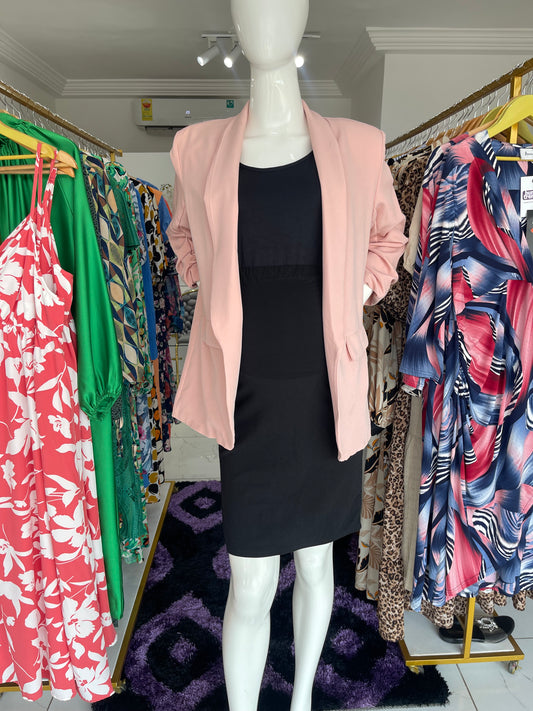 Peach Draped Maternity Blazer