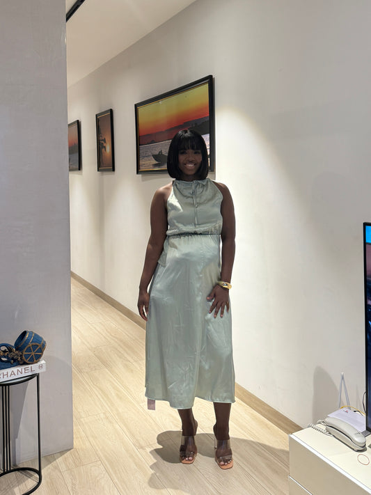 Maternity Closed Wrap Midi Dress