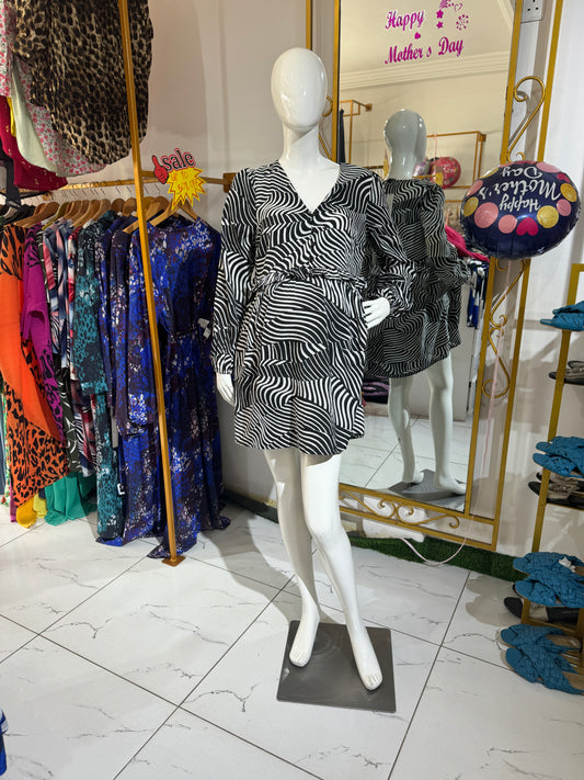 Maternity/Nursing Flare Mini Dress