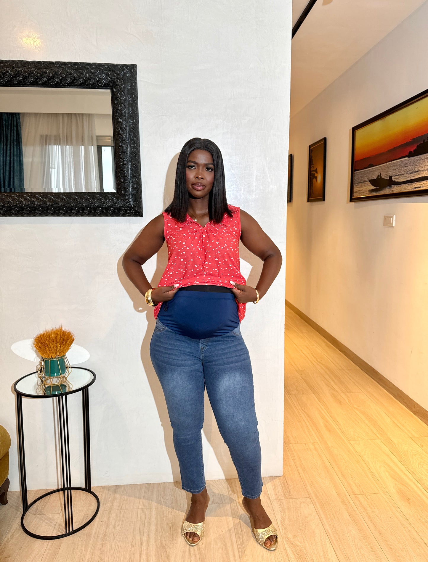 Maternity Ankle Length Overbump Maternity Jeans