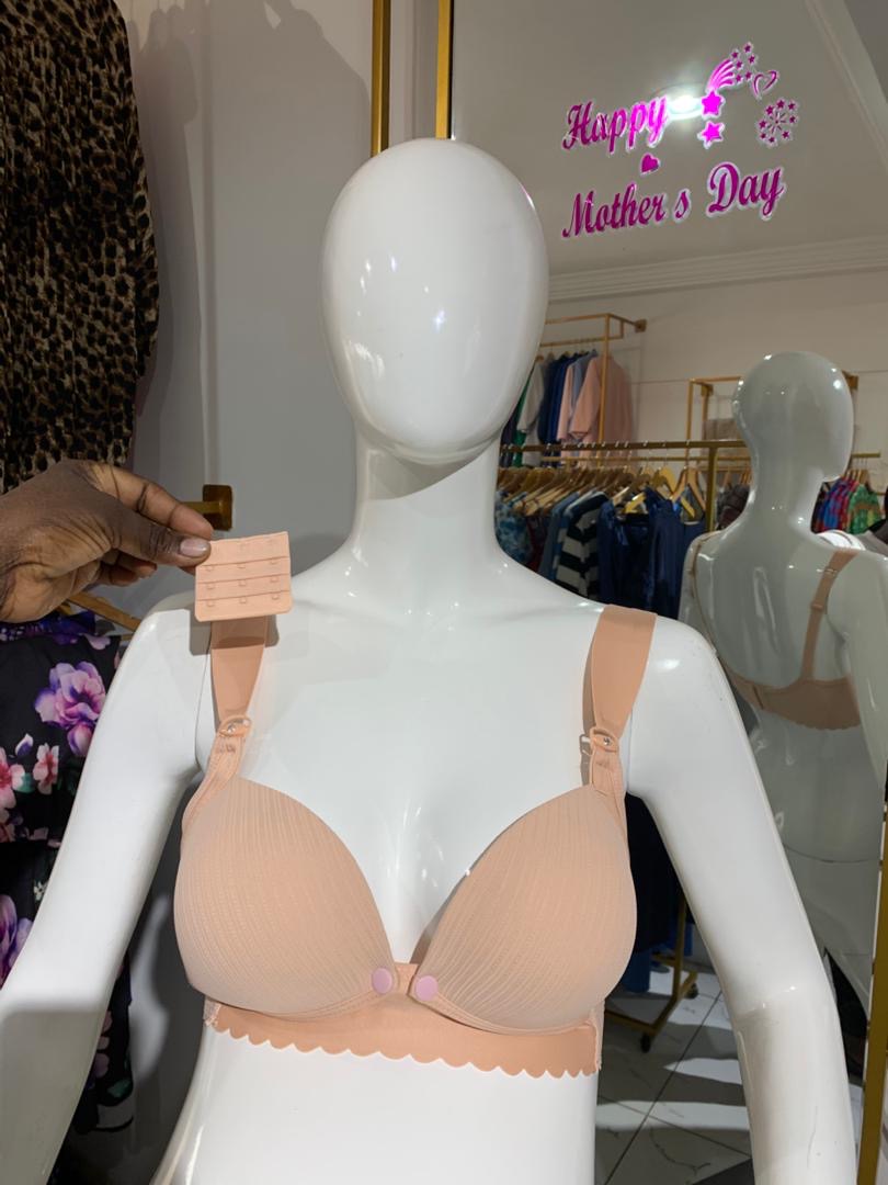 Peach Scallop Edge Nursing Bra with Free Extender