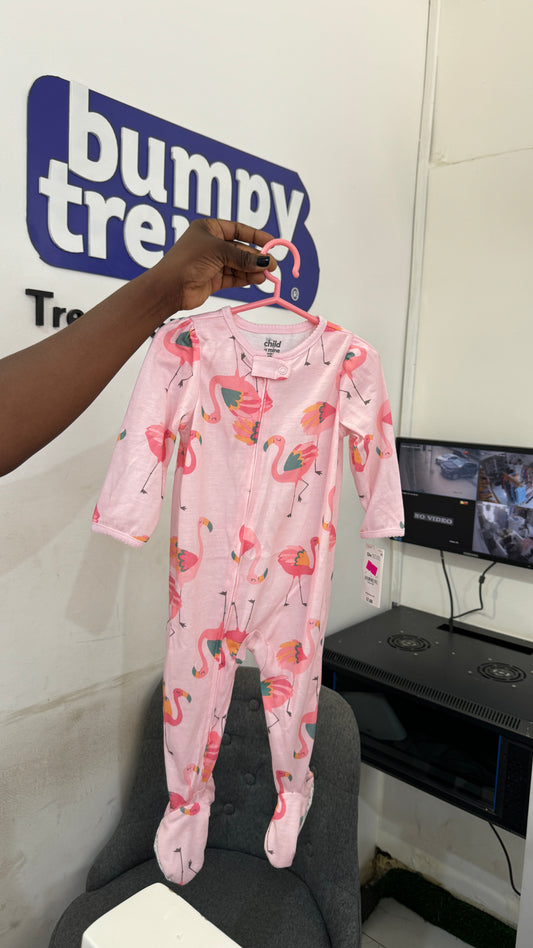 Carters Pink Flamingo Sleepsuit