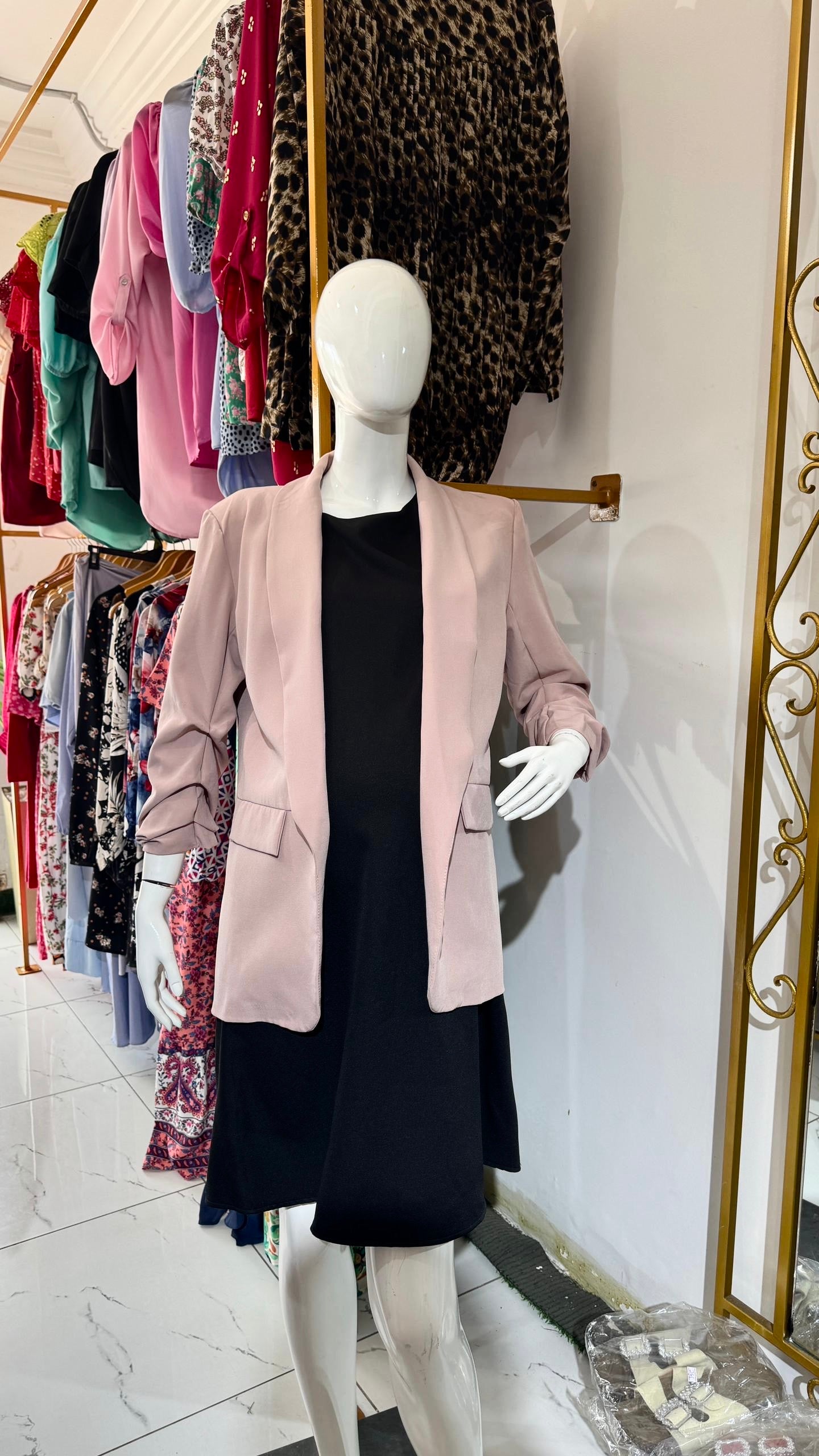 Dark Peach Corporate Maternity Blazer