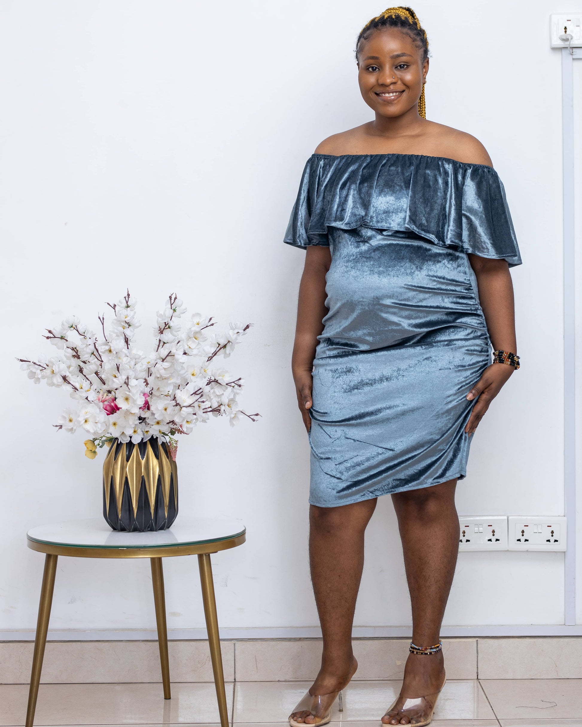 Bardot Green Velvet Maternity Dress Bumpy Trends Maternity Bardot Green Velvet Maternity Dress Bumpy Trends Maternity